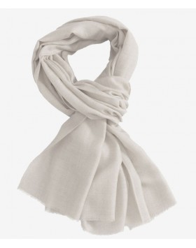 Natural Ivory White cashmere Scarve